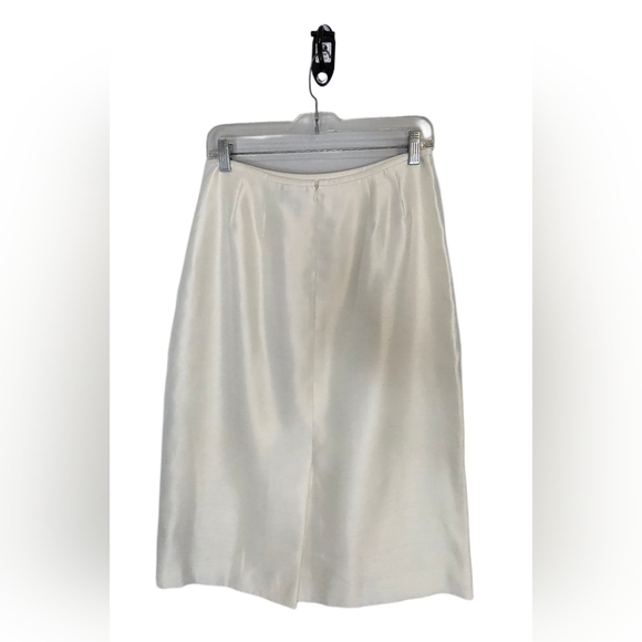 Vintage-Inspired Kasper Ivory 3-Piece Suit Set Jacket Top Skirt Size 8 Wedding - Picture 4 of 16